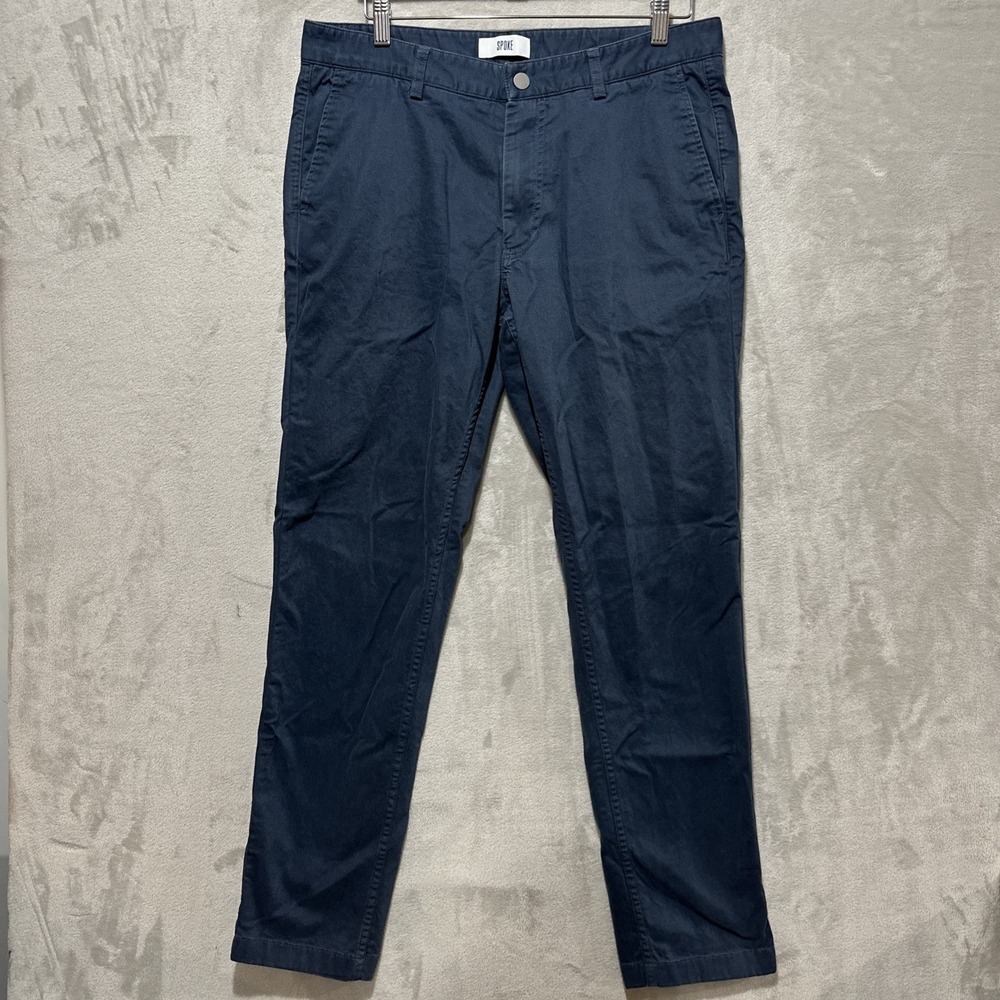 Spoke‎ Men's Pants Size 34 Heroes Navy Chino Build A Straight